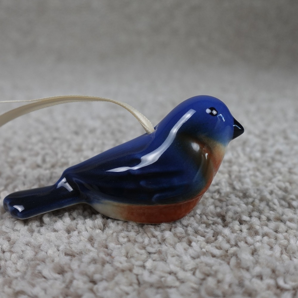 Longaberger 2009 Collectors Club Backyard Bird Eastern Bluebird Pottery Ornament - Picture 6 of 8